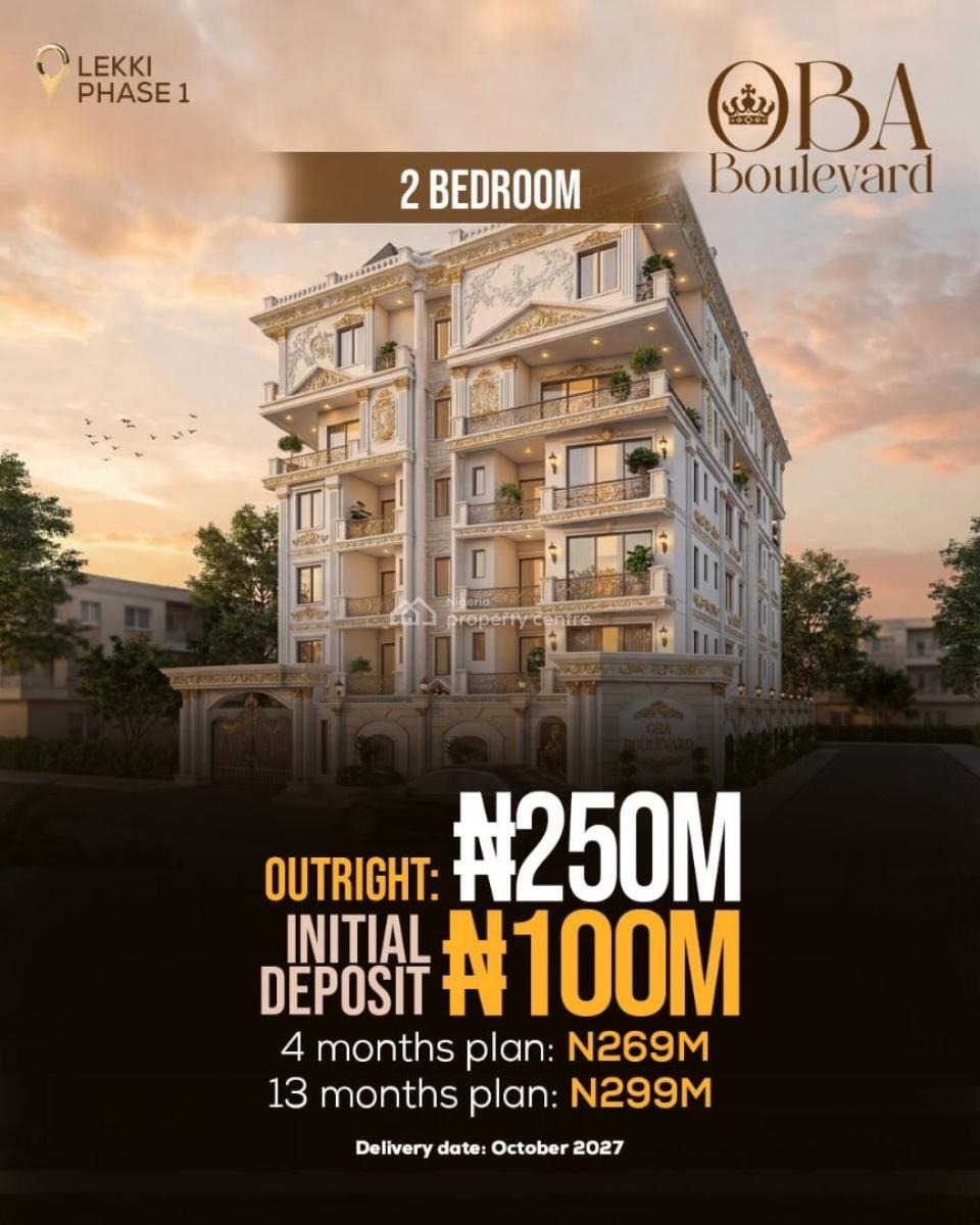 Two Bedroom Apartment with Bq Offplan, Lekki Phase 1, Lekki, Lagos, Block of Flats for Sale