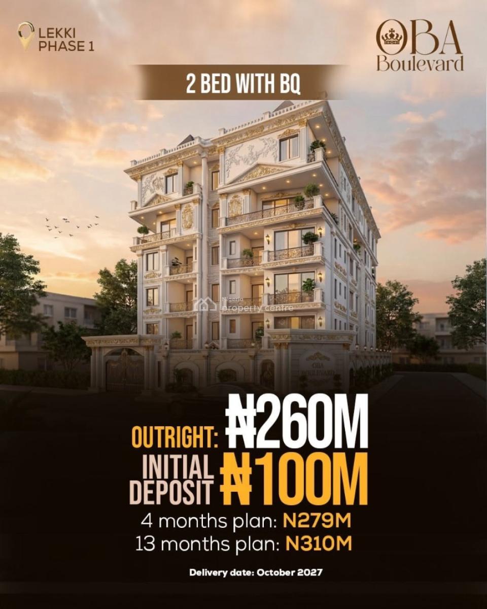 Two Bedroom Apartment with Bq Offplan, Lekki Phase 1, Lekki, Lagos, Block of Flats for Sale