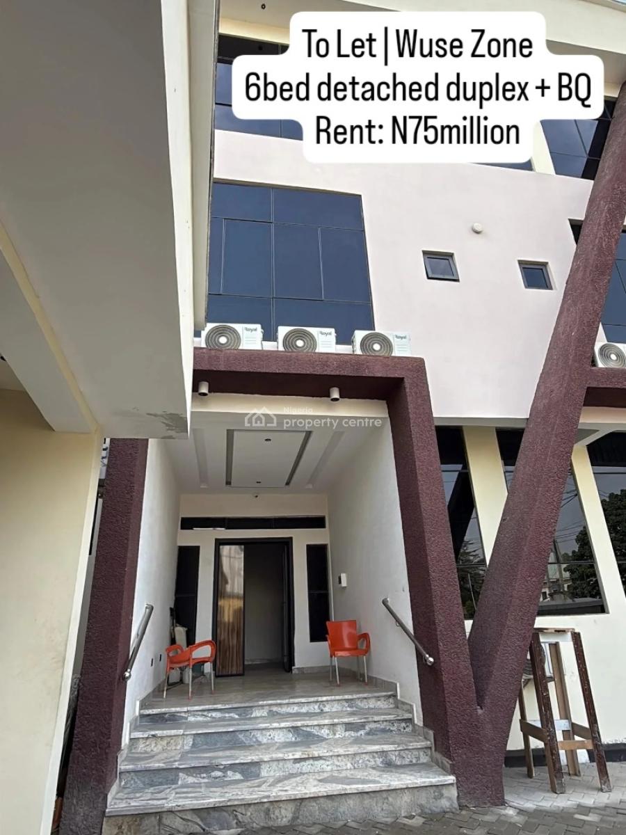 6 Bedroom Detached Duplex with a Room Bq. The Property Is Serviced Wit, Wuse, Abuja, House for Rent