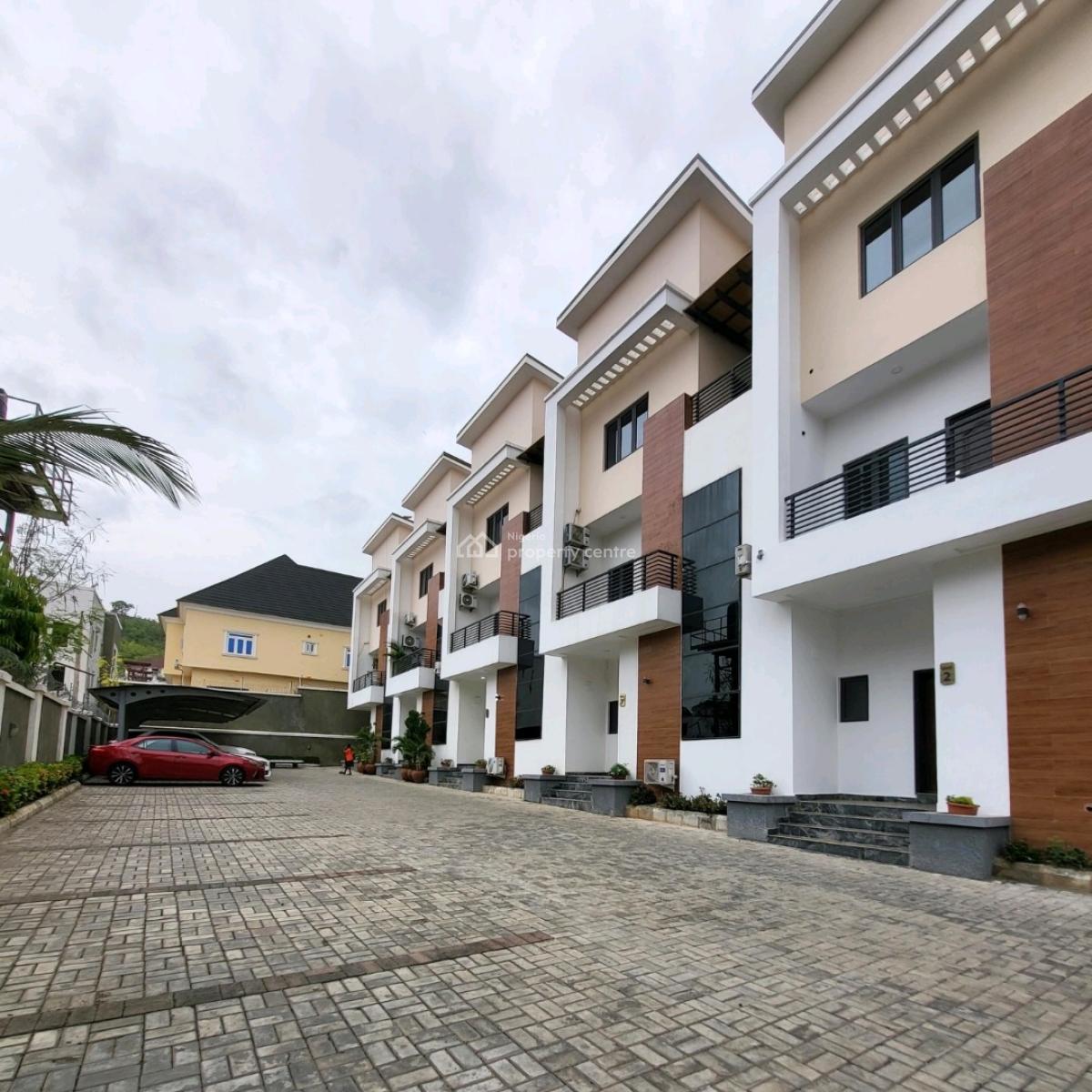 Newly Built 4 Bedrooms Terrace Duplex with a Room Boys Quarters Available, Guzape District, Abuja, Terraced Duplex for Sale