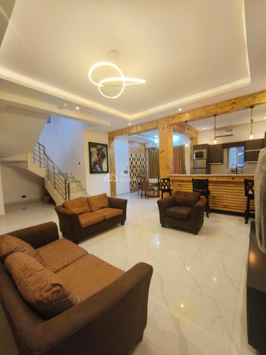Exquisitely Finished Furnished and Serviced 4 Bedroom Terrace with Bq, Lekki Phase 1, Lekki, Lagos, Terraced Duplex for Rent