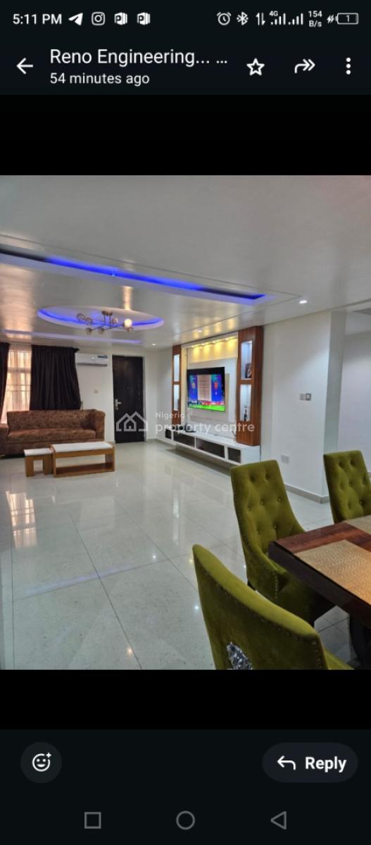 Fullly Furnished, Fully Serviced 3 Bedroom Flat with Bq, Lekki Phase 1, Lekki, Lagos, Flat / Apartment for Rent