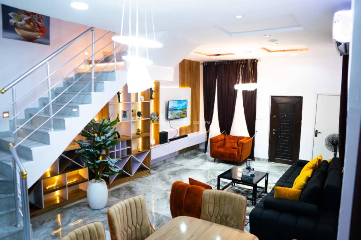 Classic Fully Detached & Fully Furnished 3 Bedroom Duplex*, Lekki Conservation,chevron, Lekki, Lagos, Detached Duplex for Rent