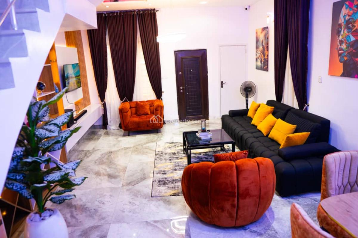 Classic Fully Detached & Fully Furnished 3 Bedroom Duplex*, Lekki Conservation,chevron, Lekki, Lagos, Detached Duplex for Rent