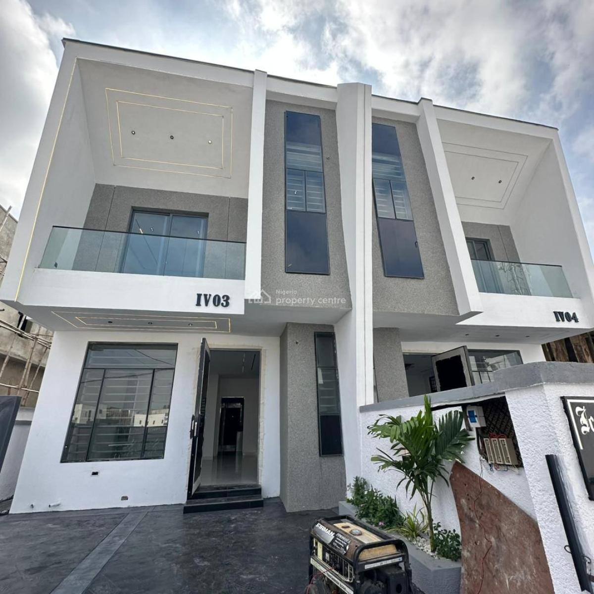 Neatly Finished  4 Bedroom Semi Detached Duplex with Bq, Ikotaa, Lekki, Lagos, Semi-detached Duplex for Sale