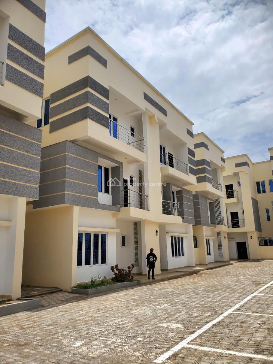 Luxury & Newly Built 5-bedroom Terrace Duplex with Detached Bq, Guzape District, Abuja, Terraced Duplex for Rent