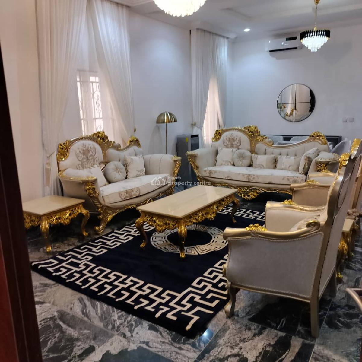 5 Bedrooms Stand Alone Fully Furnished Duplex with Separate 2 Rooms Bq, Guzape District, Abuja, Detached Duplex for Sale