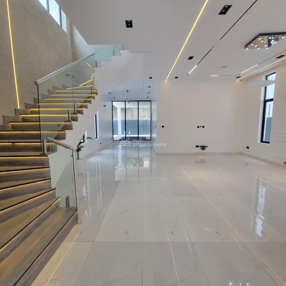 Gorgeous 5 Bedroom Duplex with a Bq and a Pool Within a Serene Estate, Chevron, Lekki, Lagos, Detached Duplex for Sale