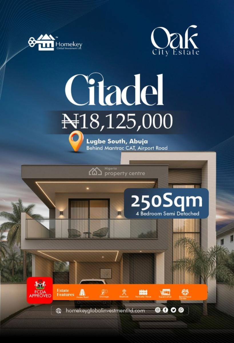 4 Bedroom Semi Detached Duplex, Lugbe District, Abuja, Residential Land for Sale