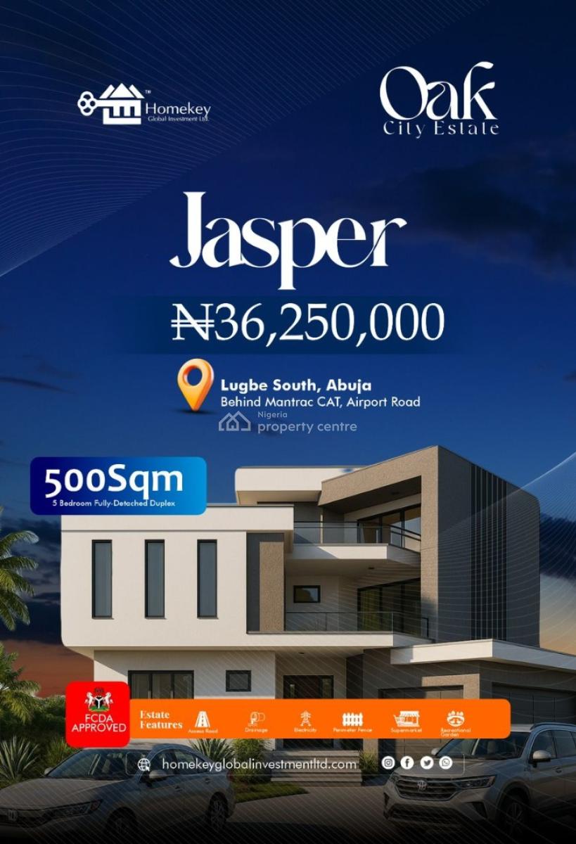 5 Bedroom Fully Detached Duplex, Lugbe District, Abuja, Residential Land for Sale