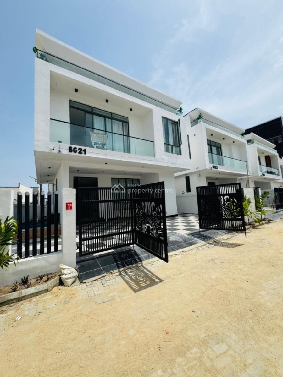 Self Compound 5 Bedroom Fully Detached Duplex with Bq and Pool, Chevron Drive, Lekki, Lagos, Detached Duplex for Sale