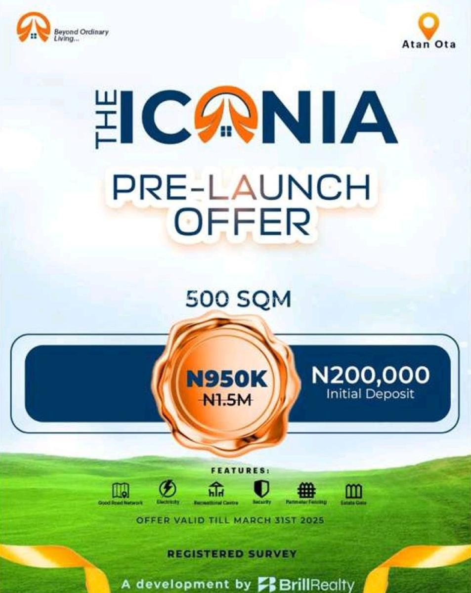 Affordable Plots of Land in a Prestigious Residential Estate, The Iconia 1, Atan Ota, Ado-odo/ota, Ogun, Residential Land for Sale