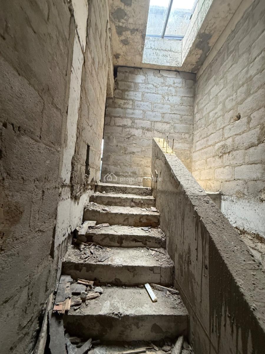 Architectural Design Luxury 4 Bedroom Terrace Selling As Carcasses, Gbagada, Lagos, Terraced Duplex for Sale