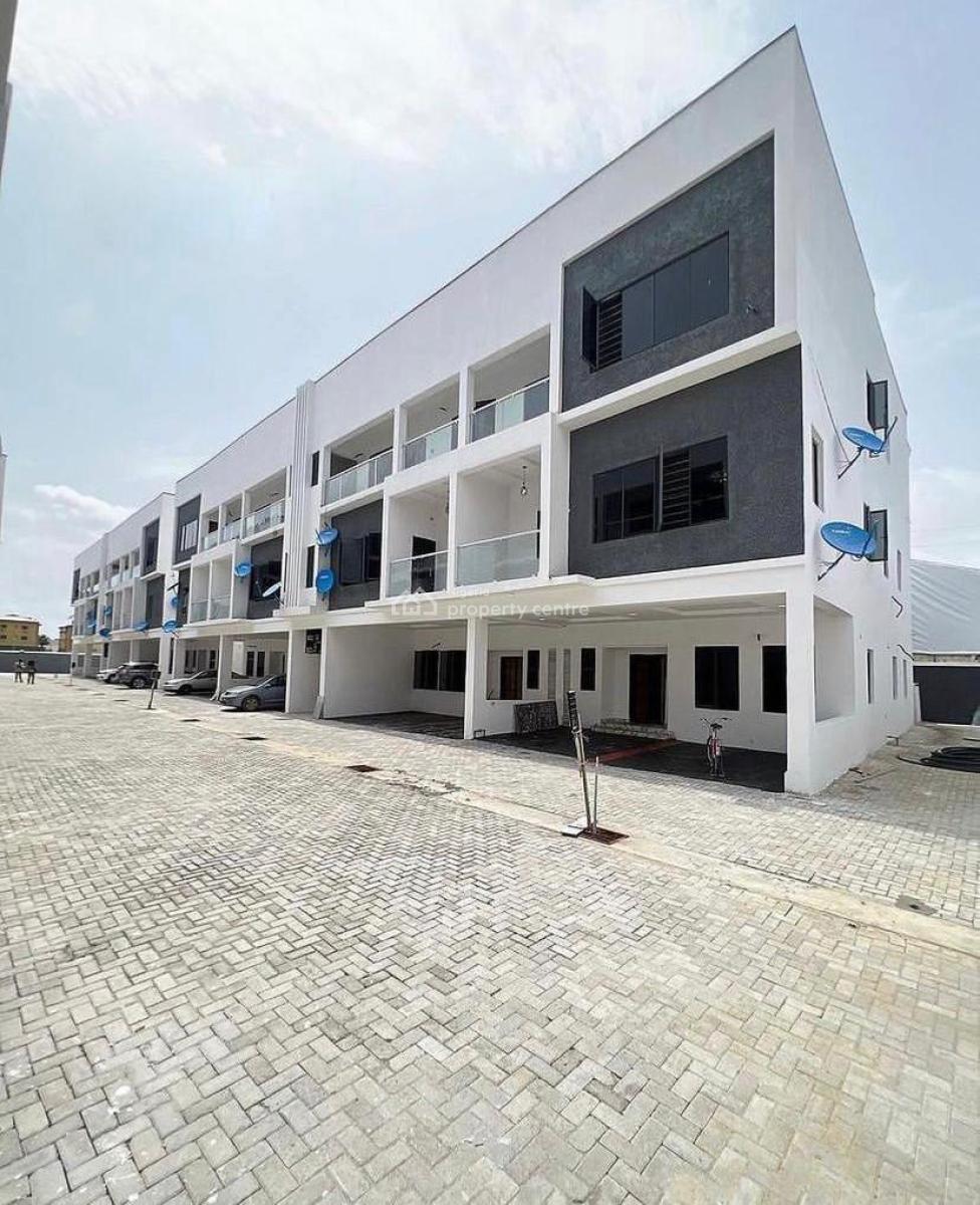 Serviced 4 Bedroom Terrace with 24/7 Power, Pool and Gym, Meadow Hall, Ikate, Lekki, Lagos, Terraced Duplex for Sale