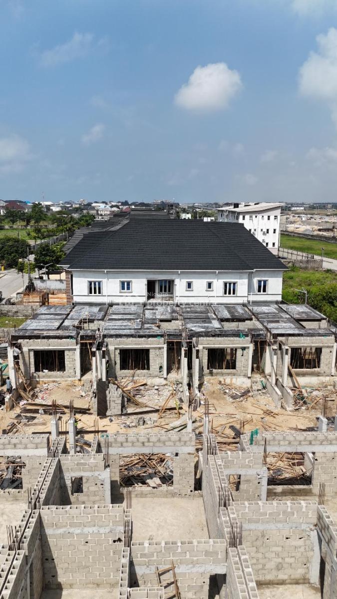 Best Selling & Most Secured Solar Powered 3 Bedroom Terrace + Studio, Inside Atican Beach View Estate, Lekki Phase 2, Lekki, Lagos, Terraced Duplex for Sale