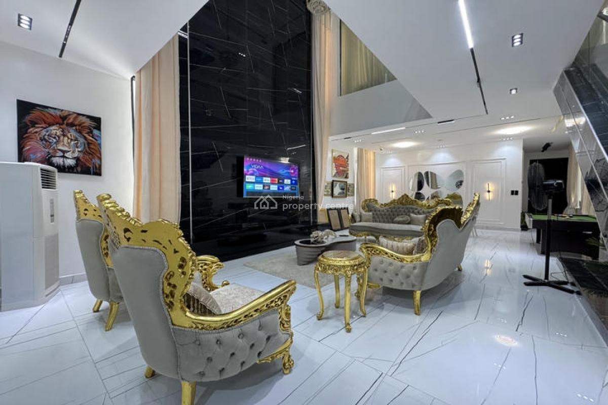 Furnished 5 Bedroom Detached House with Swimming Pool, Cinema and Bq, Osapa, Lekki, Lagos, Detached Duplex for Sale