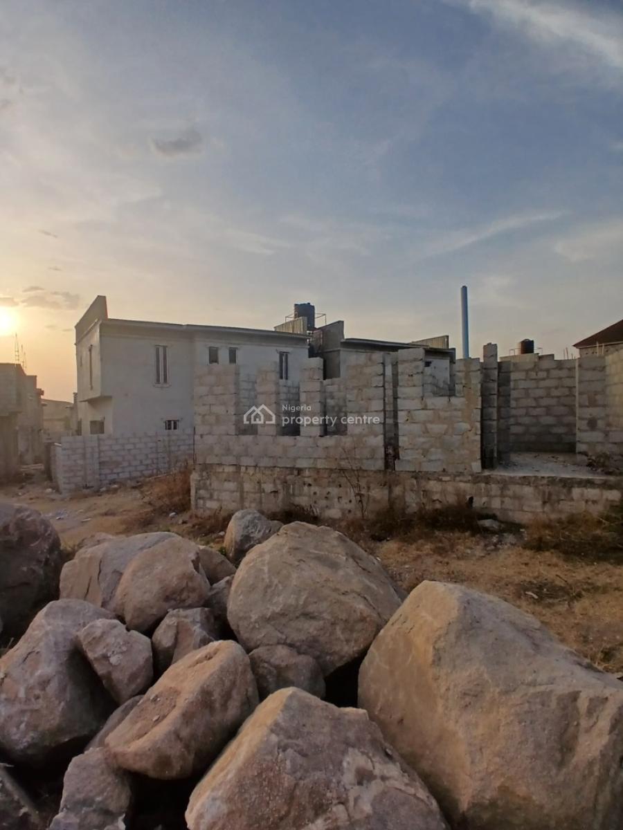 Distress Carcass of 5 Bedroom Semi-detached Duplex, Lugbe District, Abuja, Residential Land for Sale