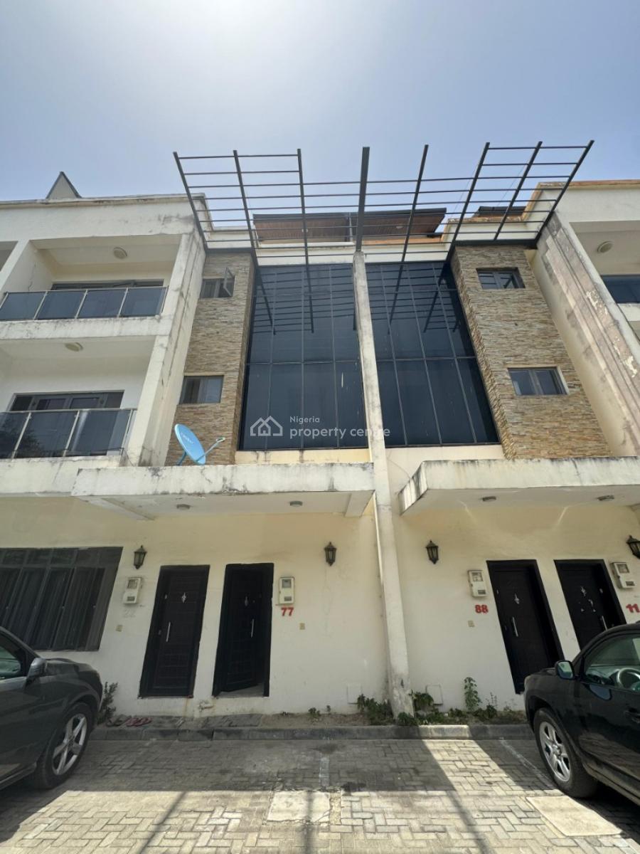 Service Ld 3bedroom Terrace with Bq Secured Estate, Ikate Elegushi, Lekki, Lagos, Terraced Duplex for Rent
