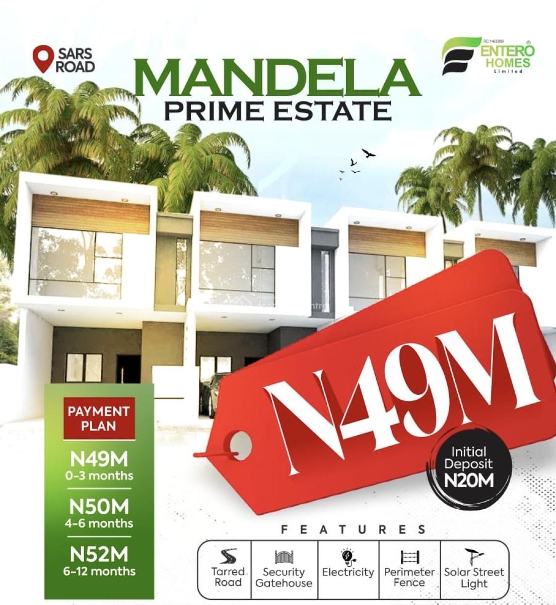 Estate Land, Mandela Estate, Sars Road, Port Harcourt, Rivers, Residential Land for Sale