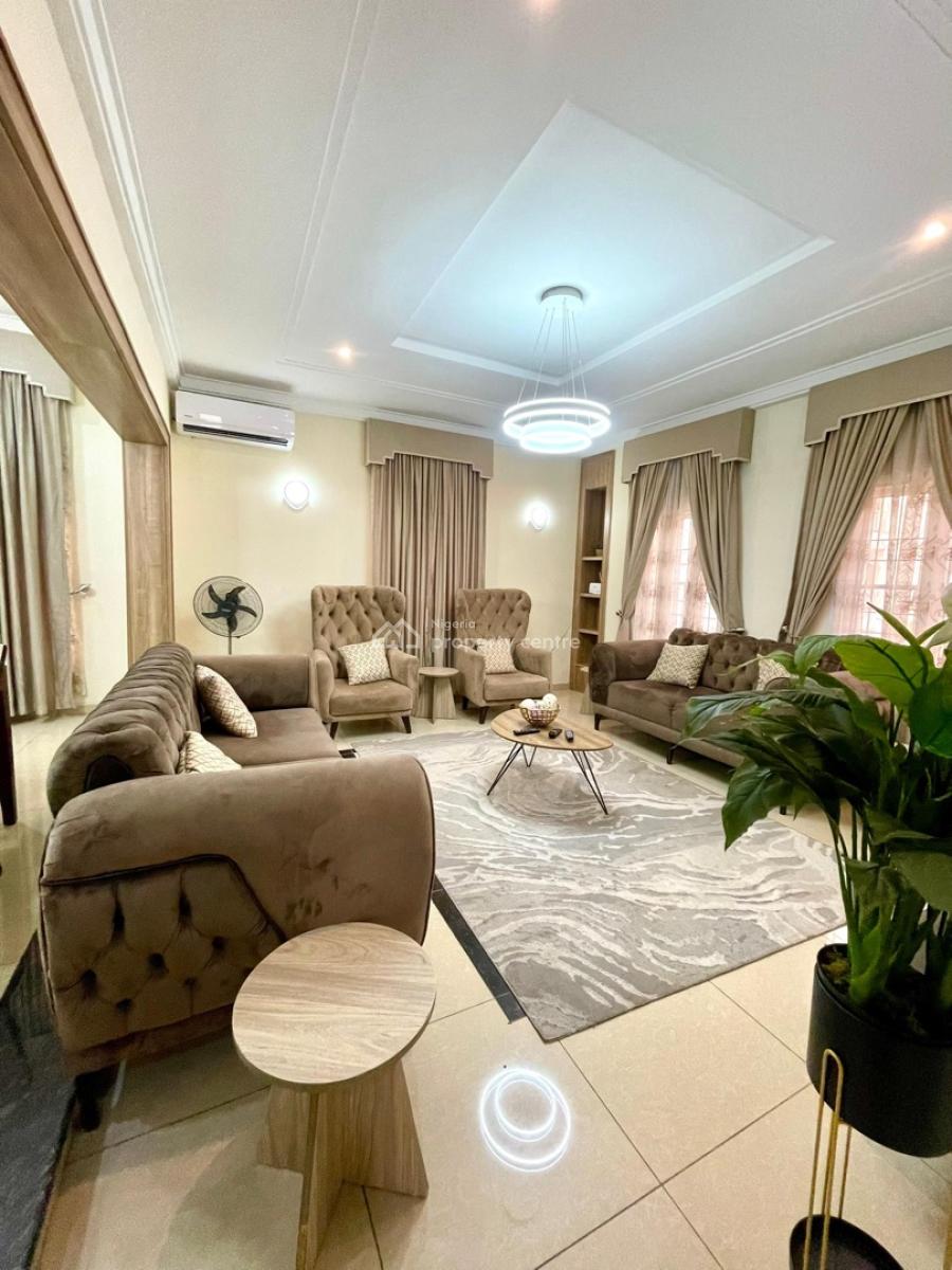 Beautiful 3 Bedroom Serviced & Furnished Apartment,acs,inverter, Serene Neighborhood Inside an Estate, Katampe Extension, Katampe, Abuja, Flat / Apartment for Rent
