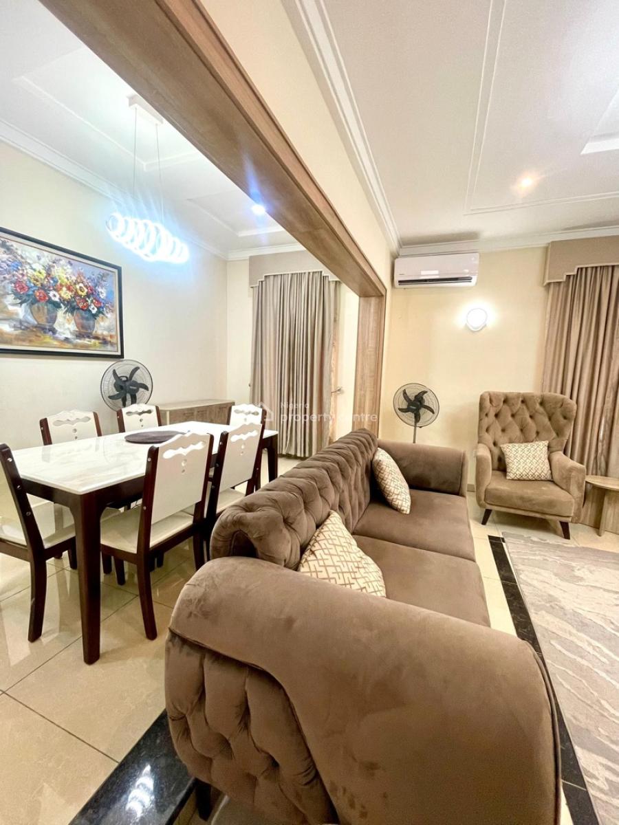 Beautiful 3 Bedroom Serviced & Furnished Apartment,acs,inverter, Serene Neighborhood Inside an Estate, Katampe Extension, Katampe, Abuja, Flat / Apartment for Rent
