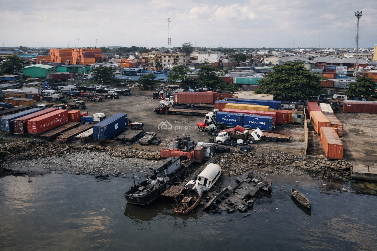 a Prime 12,480 Sqm Waterfront Land, Amuwo Odofin, Lagos, Industrial Land for Sale
