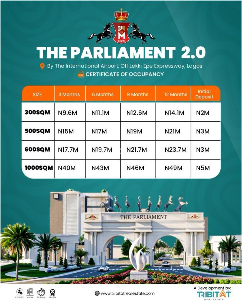 Premium Plots of Land in a Fast-growing Smart Estate (multiple Sizes a, The Parliament 2.0 / Lekki-epe Expressway, Lekki, Lagos, Residential Land for Sale