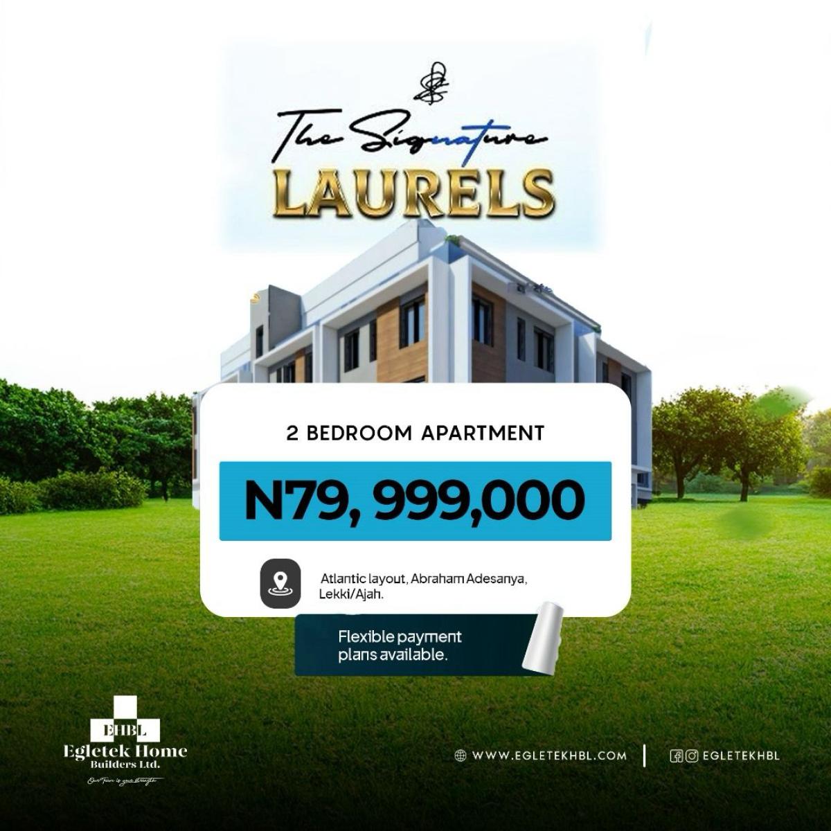 Luxury 2 Bedroom Apartment, Fully Furnished with World-class Amenities, The Signature Laurels, Atlantic View Layout Estate / Abraham Adesanya, Lekki, Lagos, Block of Flats for Sale