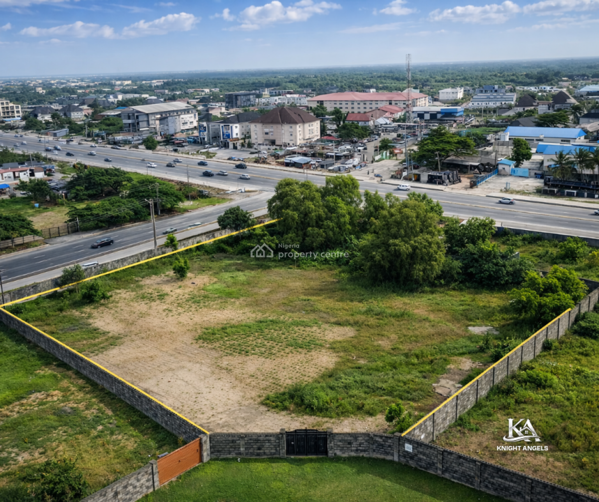 a Prime 4,100 Sqm  Commercial Plot (corner Plot -- Dual Road Access), Abijo Gra, Ibeju Lekki, Lagos, Commercial Land for Sale