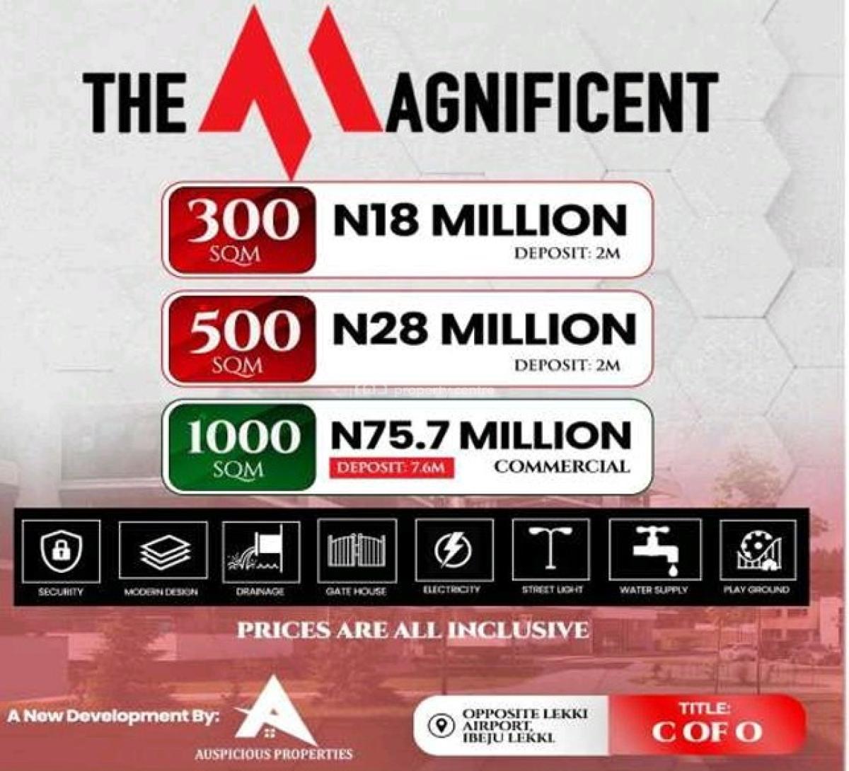 Premium Plots of Land in an Exclusive Gated Estate (multiple Sizes), The Magnificent 300 / Opposite Australian International School, Lekki, Lagos, Residential Land for Sale