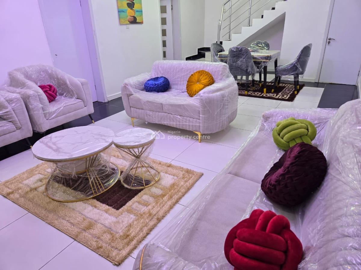 Luxury Furnished 4 Bedroom Terrace Duplex in a Secured Estate, Royal View Estate, Ikota, Lekki, Lagos, Terraced Duplex Short Let