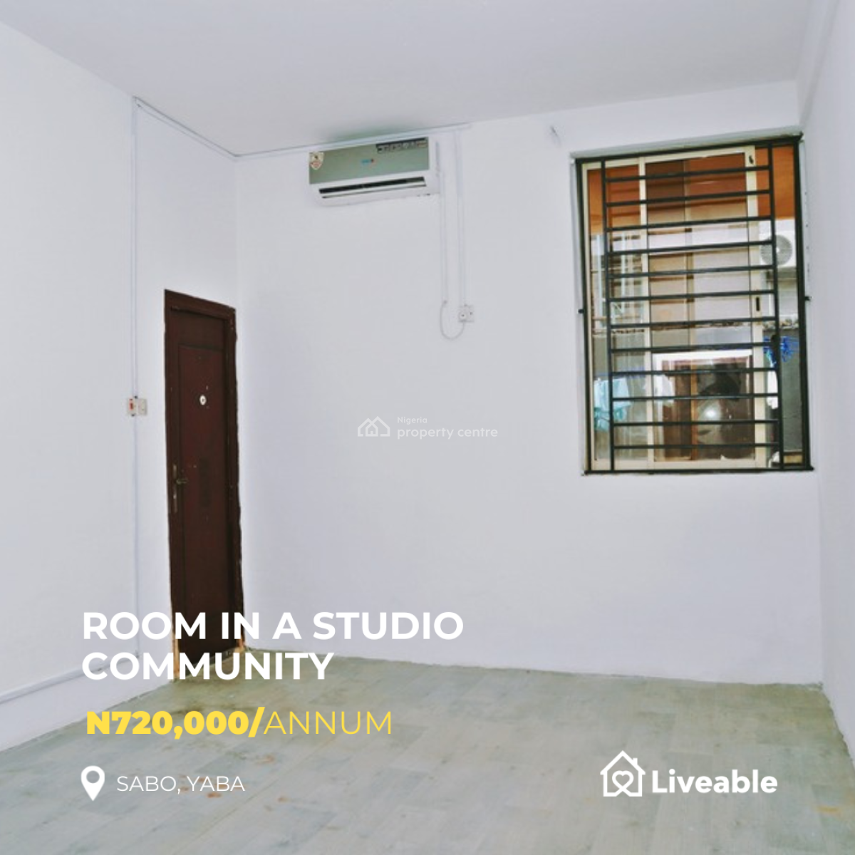 Spacious Serviced Studio Room (unit 5), 2, Funsho Street Link, Off Alara, Sabo, Yaba, Lagos, Flat / Apartment for Rent