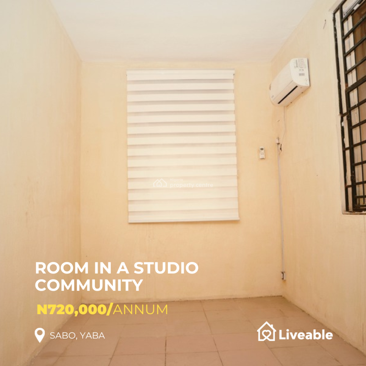 Spacious Serviced Studio Room (unit 5), 2, Funsho Street Link, Off Alara, Sabo, Yaba, Lagos, Flat / Apartment for Rent