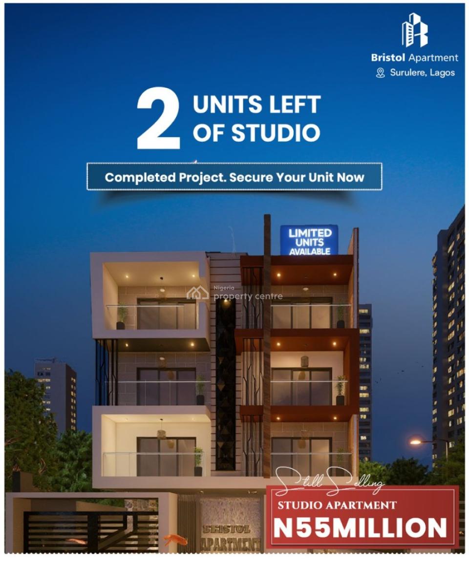 Newly Built Studio Apartment in a Prime Location, Bristol Apartment, 12 Adeosun Kilo, Surulere, Lagos, Flat / Apartment for Sale