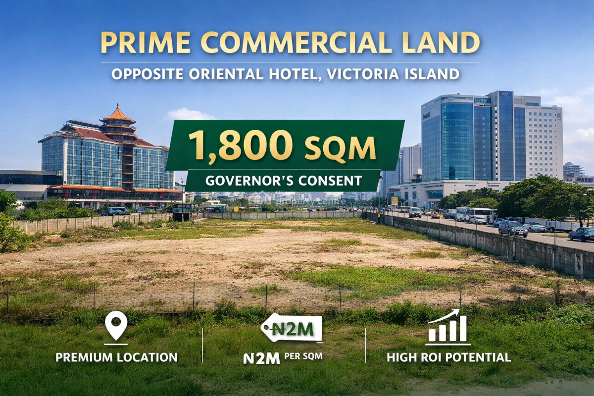 Prime 1,800sqm Commercial Land, Opp. Oriental Hotel, Abila Abiodun Street, Oniru, Victoria Island (vi), Lagos, Commercial Land for Sale
