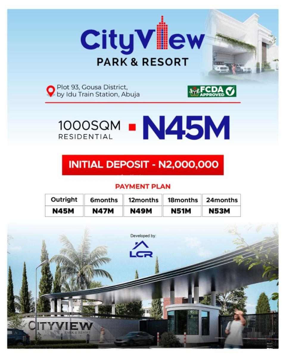 Prime Land in a Prestigious City, City View Park & Resort. Gousa District, Katampe, Abuja, Residential Land for Sale