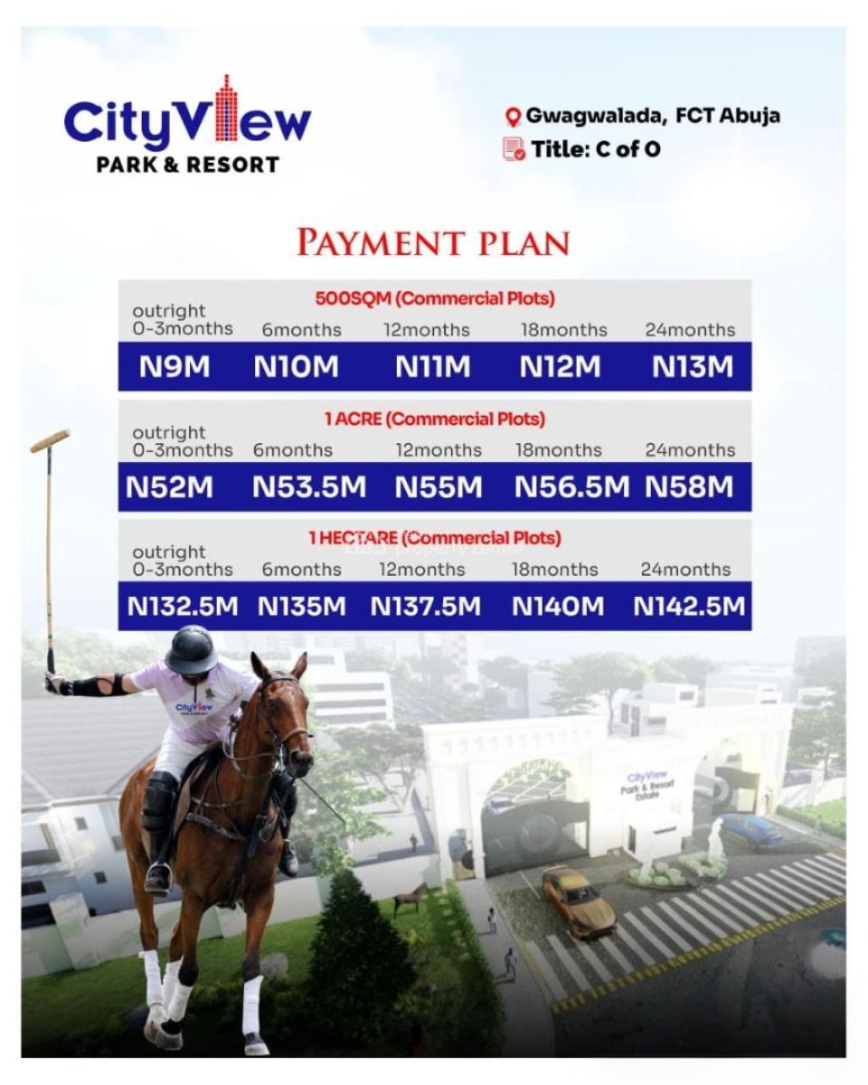 Affordable Commercial Plots of Land in a Luxury Estate, City View Park and Resort, Gwagwalada, Abuja, Commercial Land for Sale