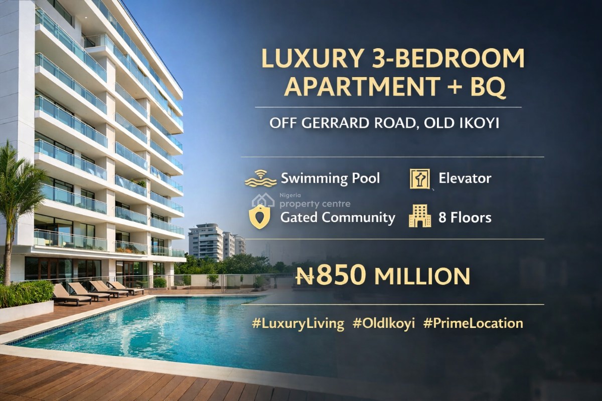 Luxury 3-bedroom Apartment + Bq (5th Floor), Off Gerrard Road, Old Ikoyi, Ikoyi, Lagos, Flat / Apartment for Sale