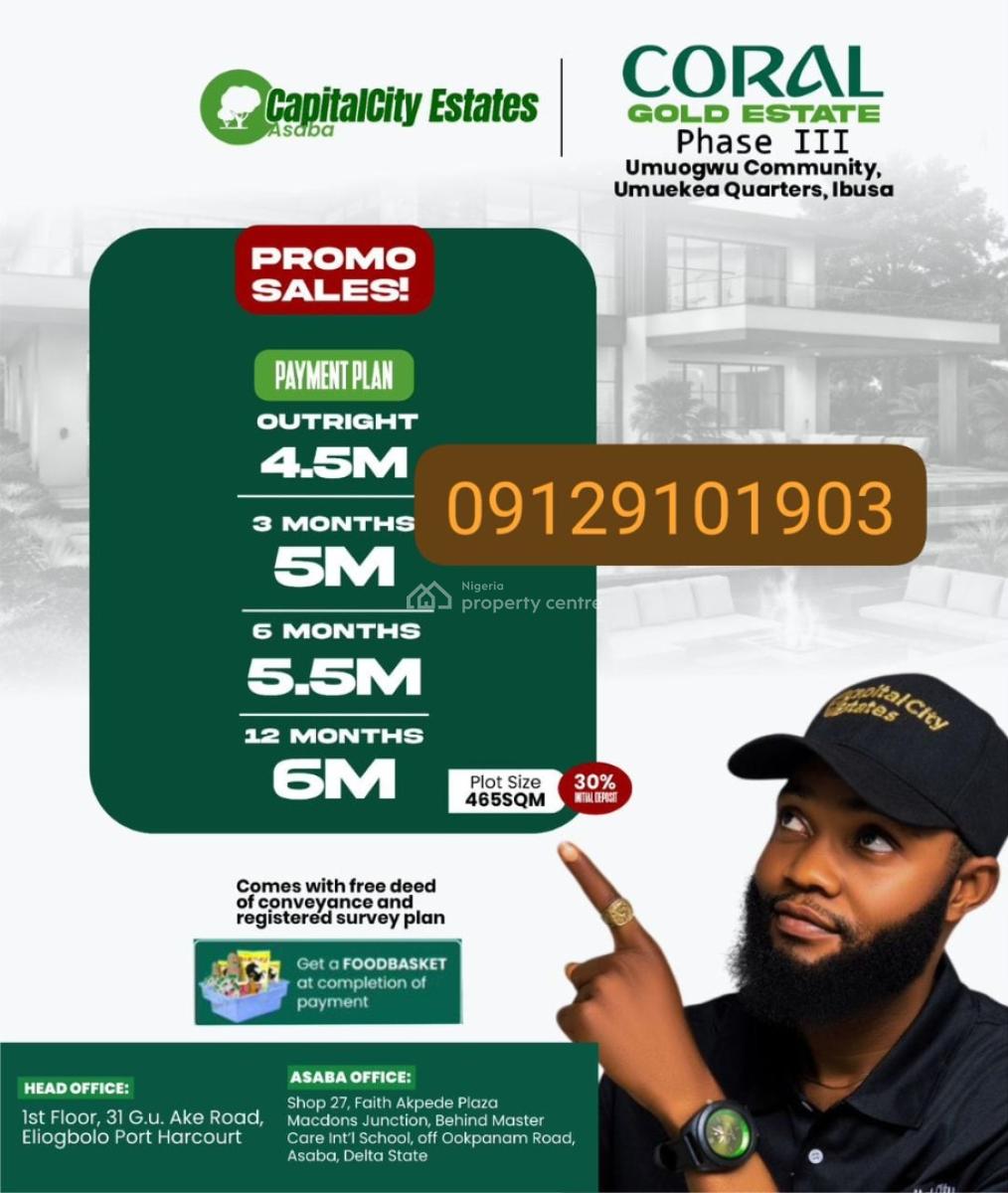 Plots of Affordable Land, Umuekea Quarters Ibusa, Oshimili North, Delta, Mixed-use Land for Sale