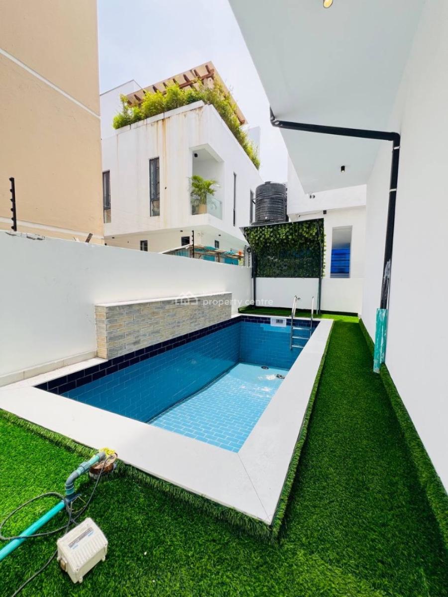 Spacious 5 Fully Bedroom Detached +bq, Cinema, Gym, Rooftop Terrace &, Inside a Call to Access and Well Structure Estate in Osapa, Osapa, Lekki, Lagos, Detached Duplex for Sale