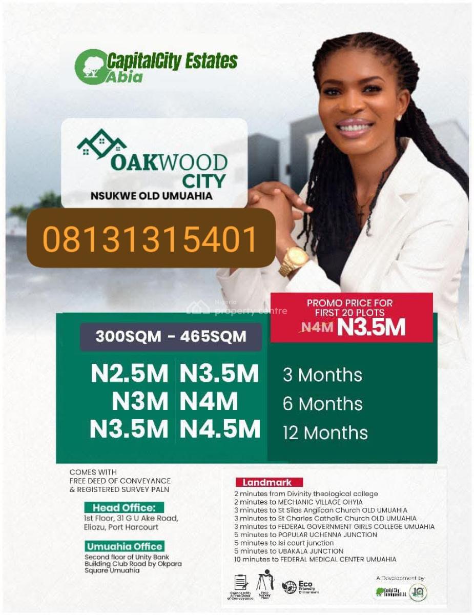 Plots of Affordable Land, Old Umuahia Nsukwe, Umuahia, Abia, Mixed-use Land for Sale