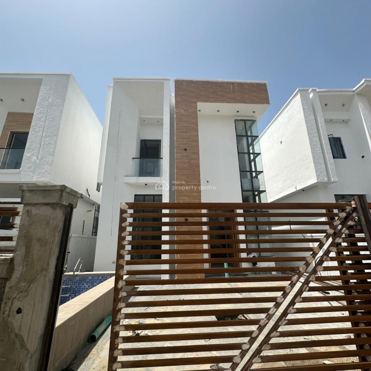 Exquisitely Built 4 Bedroom Fully Detached Duplex with Pool and Bq, Chevron, Lekki, Lagos, Detached Duplex for Sale