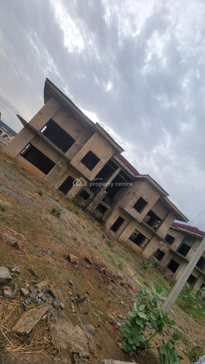 Twin Four Bedrooms Semi-detached Duplex, Corner Piece(carcass), Cluster River Park Estate Airport Road, Lugbe District, Abuja, Semi-detached Duplex for Sale