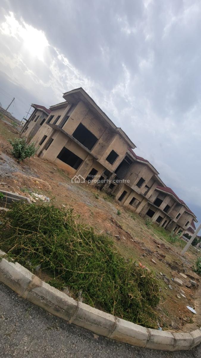 Twin Four Bedrooms Semi-detached Duplex, Corner Piece(carcass), Cluster River Park Estate Airport Road, Lugbe District, Abuja, Semi-detached Duplex for Sale