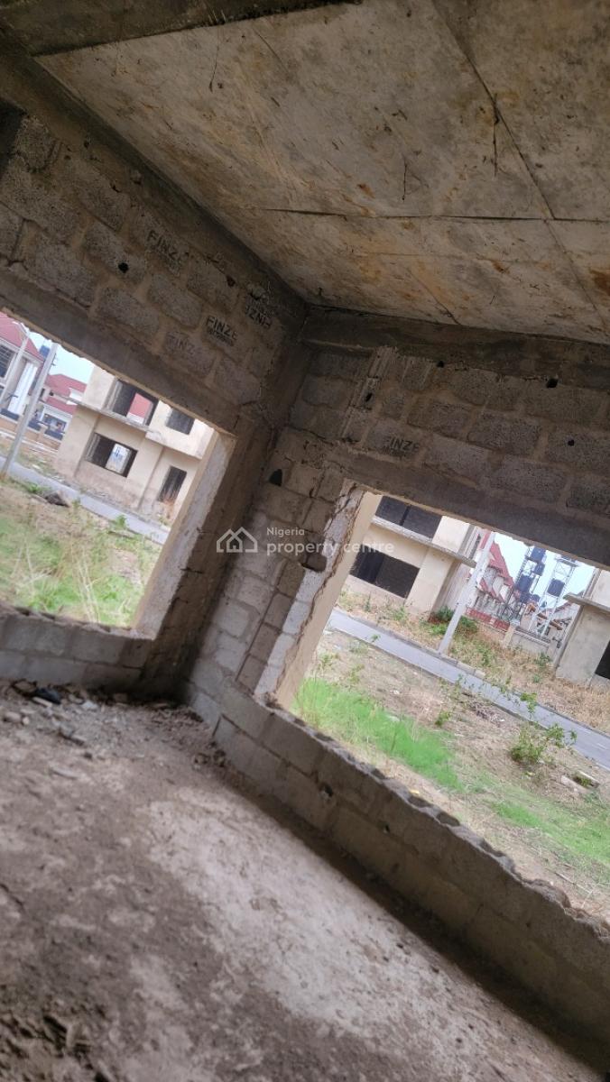 Twin Four Bedrooms Semi-detached Duplex, Corner Piece(carcass), Cluster River Park Estate Airport Road, Lugbe District, Abuja, Semi-detached Duplex for Sale