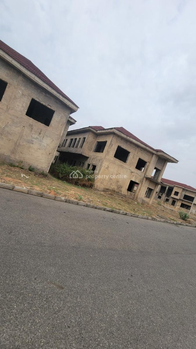 Twin Four Bedrooms Semi-detached Duplex, Corner Piece(carcass), Cluster River Park Estate Airport Road, Lugbe District, Abuja, Semi-detached Duplex for Sale