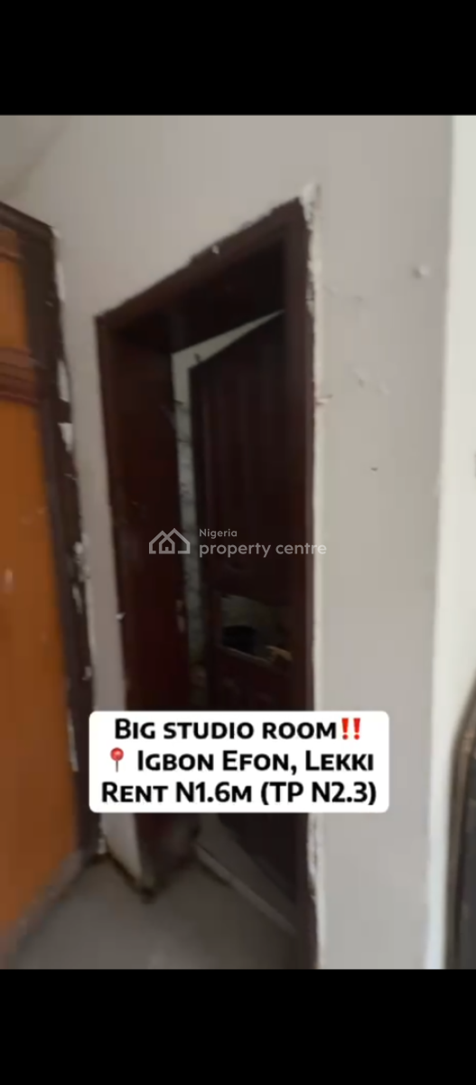 Massive and Affordable Studio Apartment, Igbo Efon, Lekki, Lagos, Self Contain (single Rooms) for Rent