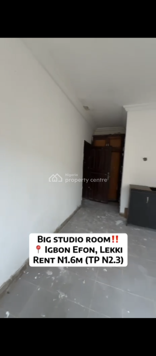 Massive and Affordable Studio Apartment, Igbo Efon, Lekki, Lagos, Self Contain (single Rooms) for Rent