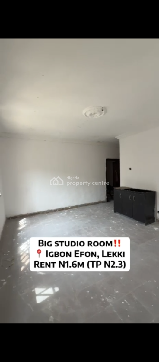 Massive and Affordable Studio Apartment, Igbo Efon, Lekki, Lagos, Self Contain (single Rooms) for Rent