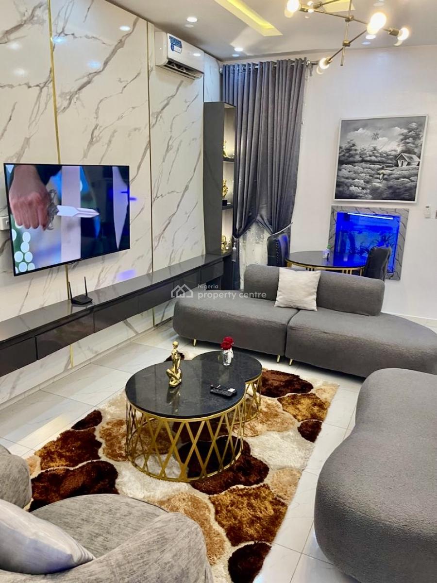 Magnificently and Luxurious Furnished House with Pool in Secured Estate, Lekki Palm City, Ado, Ajah, Lagos, Semi-detached Duplex for Rent